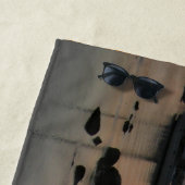 Serviette De Plage Bateaux grecs à Cyclades Sunset Beach Towne (En situation)