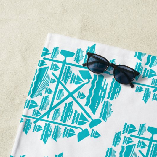 Serviette De Plage Bateaux & Hots (En situation)