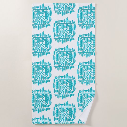 Serviette De Plage Bateaux & Hots (Devant)