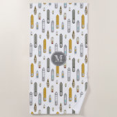 Serviette De Plage Bateaux nautiques Sur la rivière TOUTE couleur (Devant)