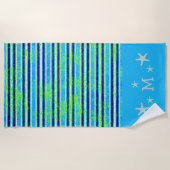 Serviette De Plage Batik Stripes et Starfish Beach Towers (Devant)