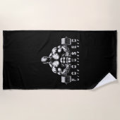 Serviette De Plage Bâtiment du corps-Fitness (Devant)