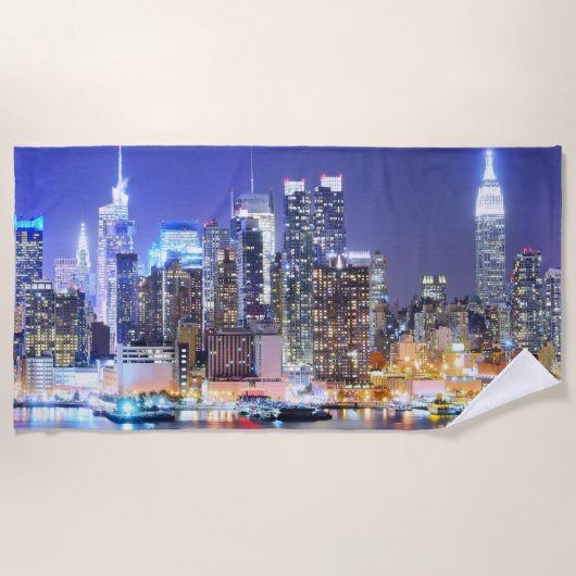 Serviette De Plage Bâtiments de Manhattan (Devant)