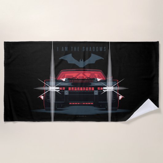 Serviette De Plage Batman Batmobile - Je Suis L'Ombre (Devant)