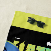 Serviette De Plage Batman Électrique Qui Traverse La Typographie (En situation)