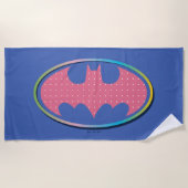 Serviette De Plage Batman | Logo Pink Polka Dot (Devant)