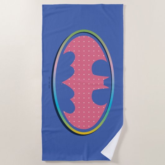 Serviette De Plage Batman | Logo Pink Polka Dot (Devant)