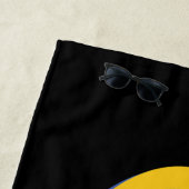 Serviette De Plage Batman | Symbole Cyan Stripes (En situation)