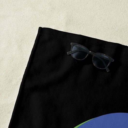 Serviette De Plage Batman | Symbole pourpre et vert (En situation)