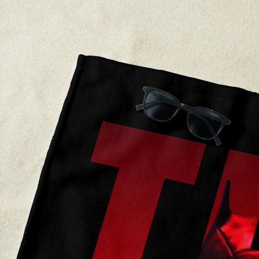 Serviette De Plage Batman Typography Cutout (En situation)