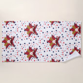 Serviette De Plage Bats de baseball personnalisés balles et étoiles s (Devant)