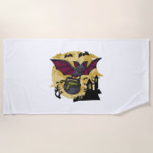 Serviette De Plage Batsouris. Souris drôle avec ailes de chauve-souri (Devant)