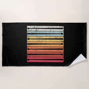 Serviette De Plage Batterie tambour vintage Retro Drummer