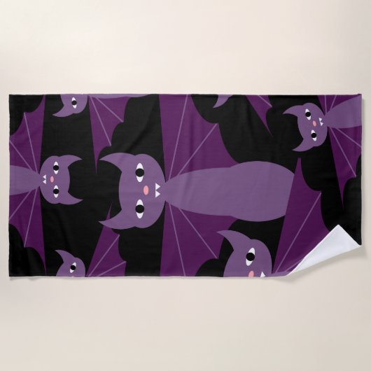 Serviette De Plage Battes pourpres (Devant)