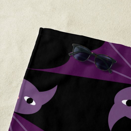 Serviette De Plage Battes pourpres (En situation)