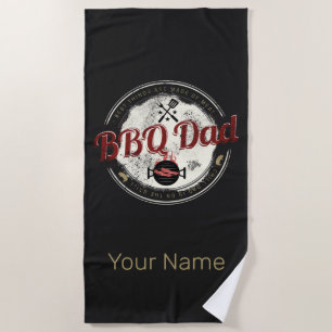 Serviette De Plage BBQ Papa Grill Vintage ou Barbecue Pour Fête des p