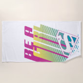 Serviette De Plage "Be A Girl" Supergirl Graphic (Devant)