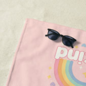 Serviette De Plage Be Kind – Rainbow Pastel Positivity (En situation)
