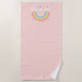 Serviette De Plage Be Kind – Rainbow Pastel Positivity (Devant)