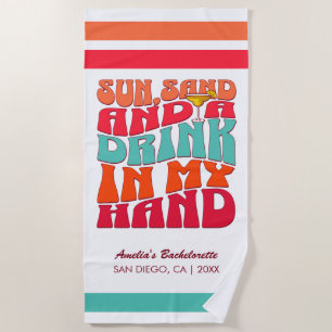 Serviette De Plage Beach Bachelorette Party Super Sun Sand Boisson