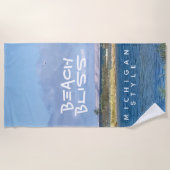 Serviette De Plage Beach Bliss Lake Michigan Lake Shore (Devant)