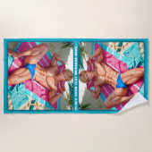 Serviette De Plage Beach Boy Personnalisé (Devant)