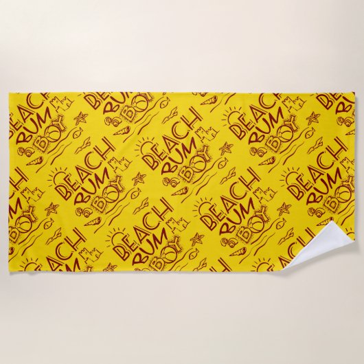 Serviette De Plage Beach Bum Boy (Devant)
