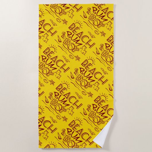 Serviette De Plage Beach Bum Boy (Devant)