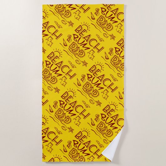 Serviette De Plage Beach Bum Papa (Devant)