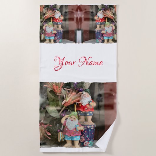 Serviette De Plage Beach Bum Père Noël (Devant)