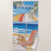 Serviette De Plage Beach Chair by the Ocean (Devant)