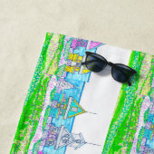 Serviette De Plage Beach Cottage Bright Beach Towel (En situation)