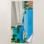 Serviette de Plage "Beach house" (Devant)