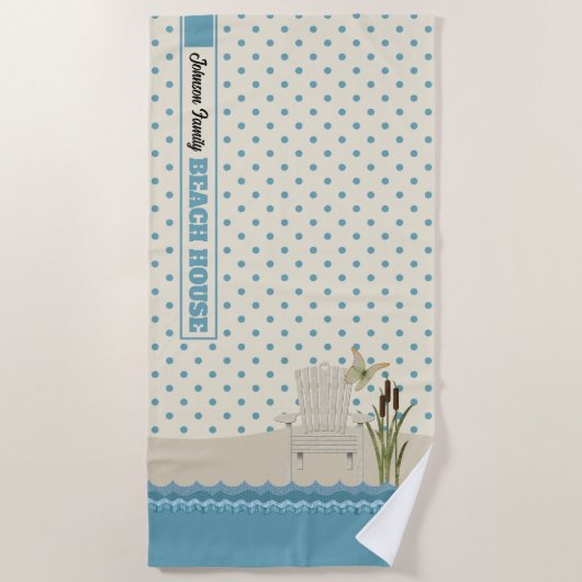 Serviette De Plage Beach House Plage Scène Lake House (Devant)