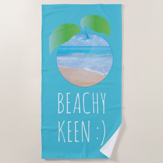 Serviette de plage "Beach Keen/Beach" (Devant)