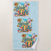 Serviette De Plage Beach Life Blue (Devant)