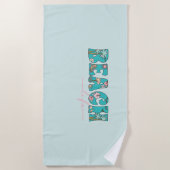 Serviette De Plage Beach Life Tropical été Customisé (Devant)