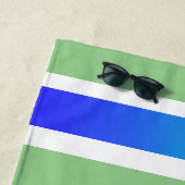 Serviette De Plage Beach Ocean Front Sand + Surf Aqua Stripes (En situation)