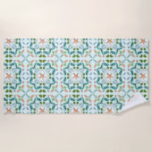 Serviette De Plage Beach Seashells Sea Life Motif (Devant)