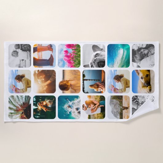 Serviette De Plage Beach Towel 18 Photo Modèle arrondi (Devant)