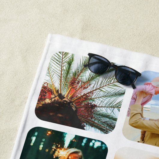 Serviette De Plage Beach Towel 18 Photo Modèle arrondi (En situation)