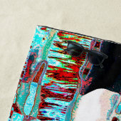 Serviette De Plage Beach Towel – Collapse Reflection Abstract Design (En situation)