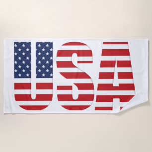Serviette De Plage Beach Towel - Drapeau USA