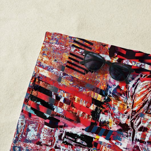 Serviette De Plage Beach Towel – Fragmented Pulse (En situation)