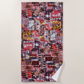 Serviette De Plage Beach Towel – Fragmented Pulse (Devant)