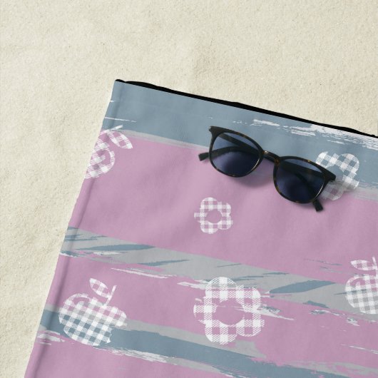 Serviette De Plage Beach Towel – Gingham Orchard (En situation)