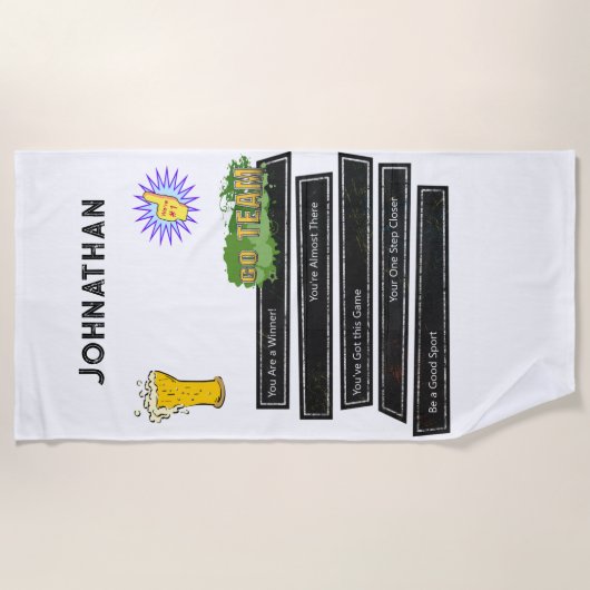 Serviette De Plage Beach Towel Go Team Beer (Devant)