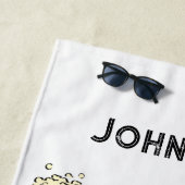 Serviette De Plage Beach Towel Go Team Beer (En situation)