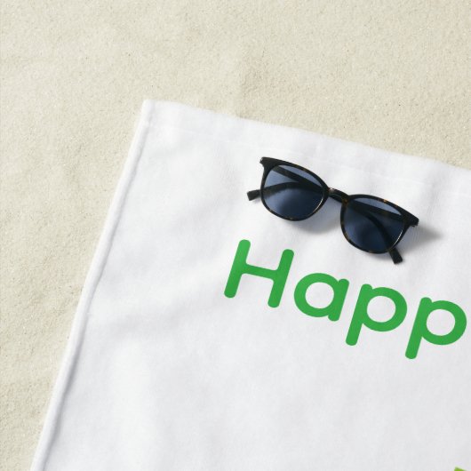 Serviette De Plage Beach Towel Happy St. Patrick's Day Rabbit (En situation)