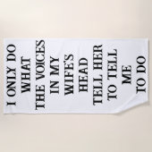 Serviette De Plage Beach Towel Husband Wife's Joke (Devant)